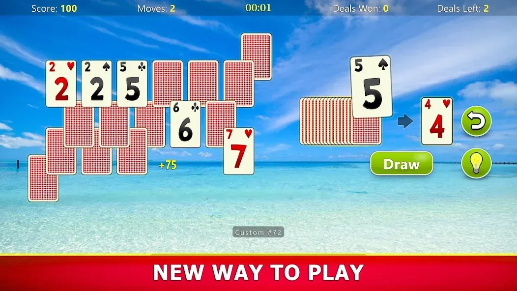 TriPeaks Solitaire Mobile [МОД: Много денег, Монет и Все открыто] Screenshot 4
