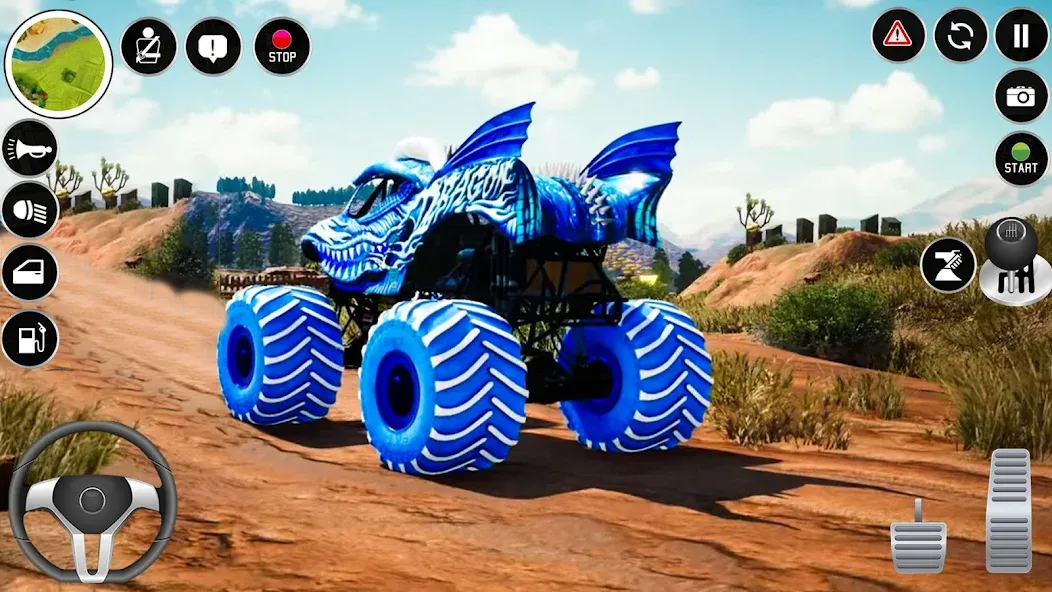 Extreme Monster Truck Game 3D (Монстр Трак Экстремальные Игры) [МОД: Меню, Бесконечные монеты и Открытые уровни] Screenshot 1