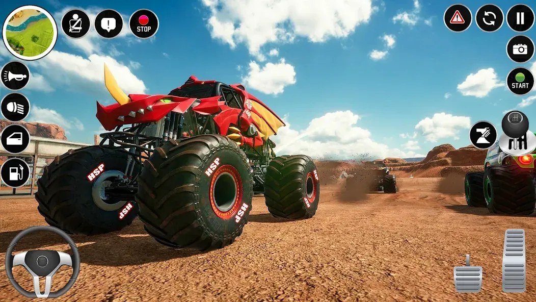 Extreme Monster Truck Game 3D (Монстр Трак Экстремальные Игры) [МОД: Меню, Бесконечные монеты и Открытые уровни] Screenshot 2