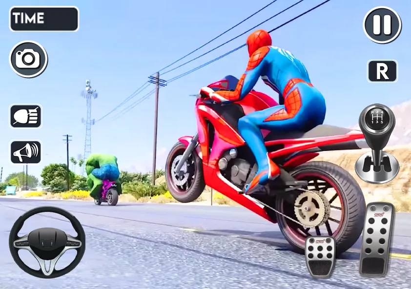 Spider Bike Stunt 3D Mega Ramp [МОД: Деньги, Монеты и Меню MOD] Screenshot 1