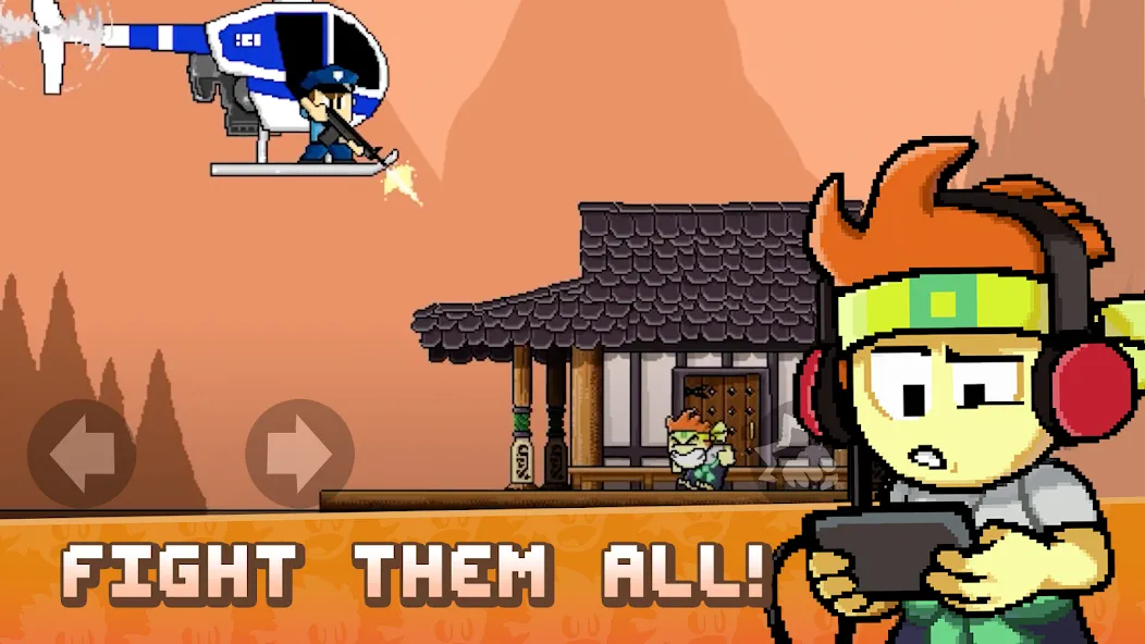 Dan the Man: Action Platformer (Дэн зе Мэн) [МОД: Меню, Бесконечные монеты и Открытые уровни] Screenshot 1