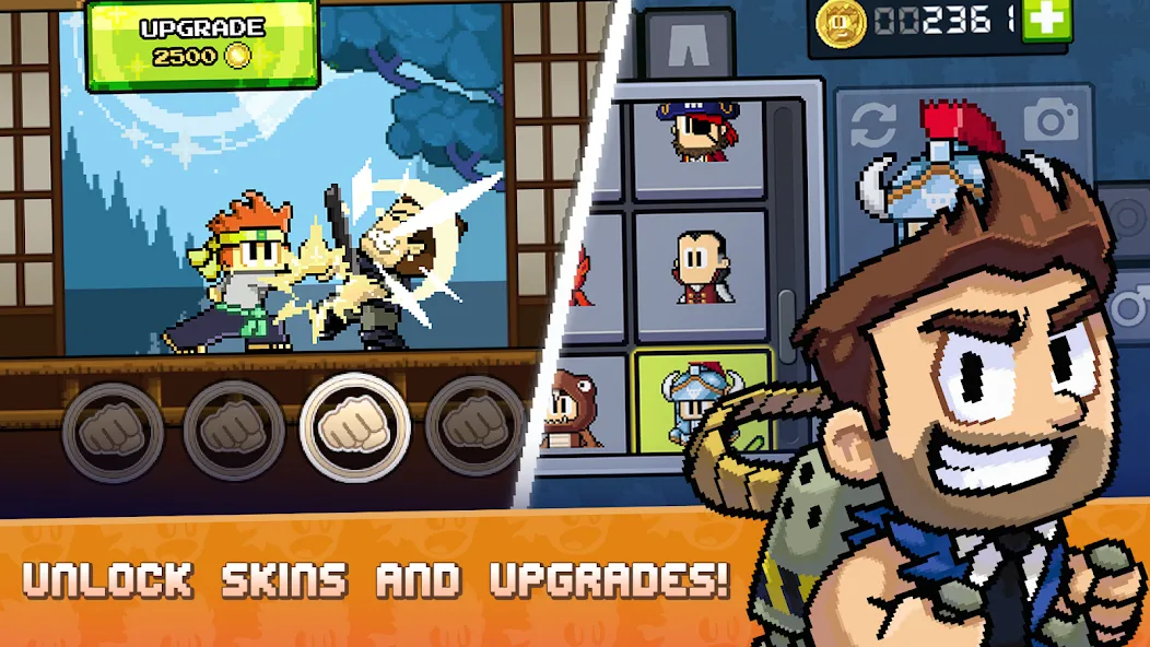 Dan the Man: Action Platformer (Дэн зе Мэн) [МОД: Меню, Бесконечные монеты и Открытые уровни] Screenshot 5