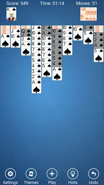 Spider Solitaire [МОД: Много монет, Открытые уровни и Мега MOD] Screenshot 5