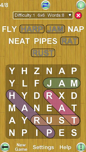 Word Search Ultimate [МОД: Деньги, Монеты и Меню MOD] Screenshot 1