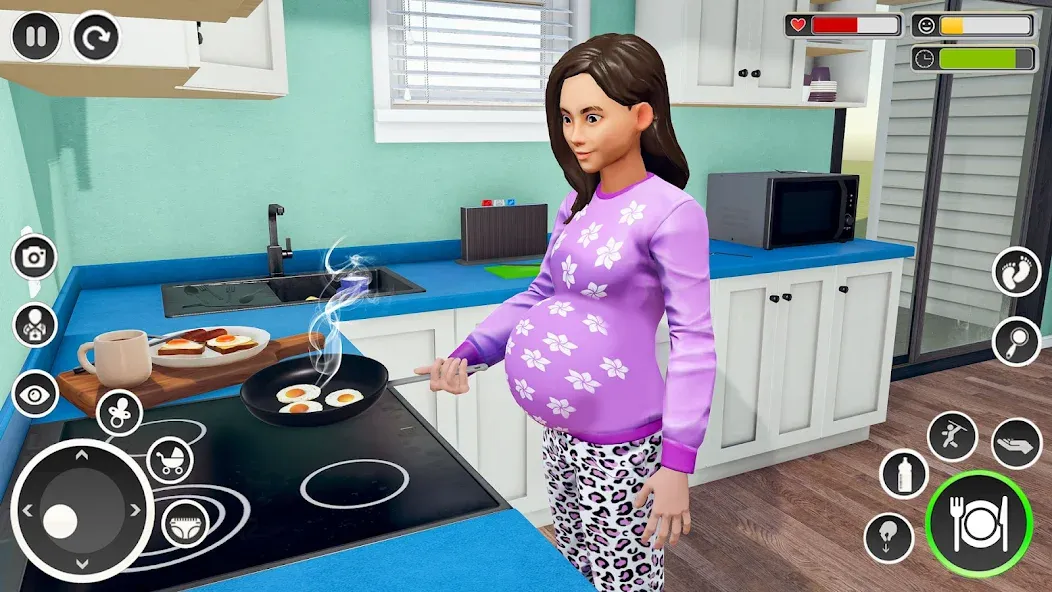Pregnant Mom Simulator Games [МОД: Все открыто, Дополнительные деньги и Меню MOD] Screenshot 1