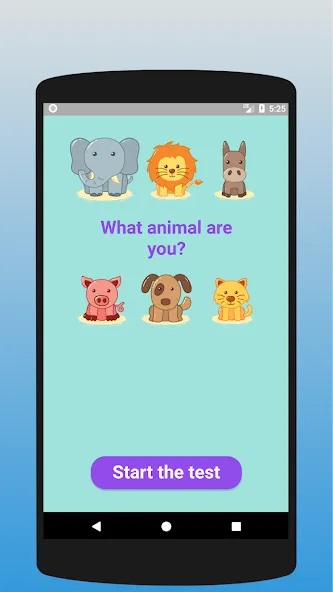What animal are you? Test [МОД: Много монет, Открытые уровни и Мега MOD] Screenshot 1