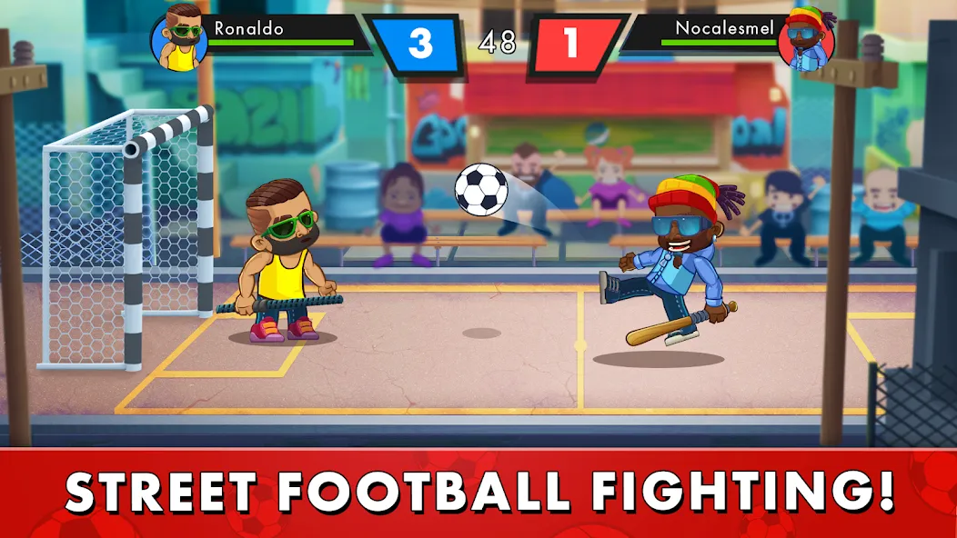 Street Soccer：Ultimate Fight [МОД: Меню, Бесконечные монеты и Открытые уровни] Screenshot 1