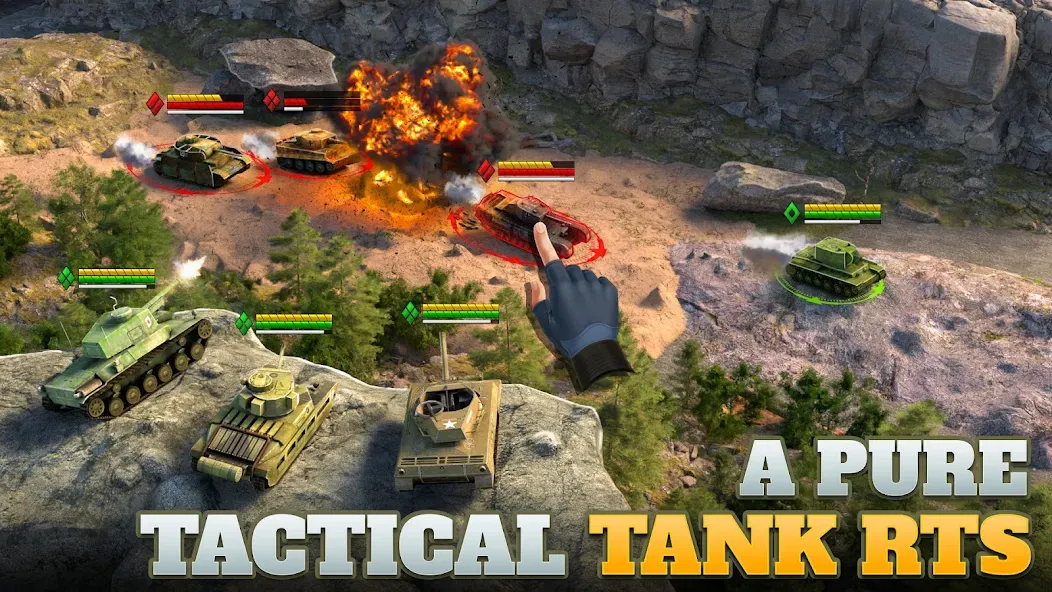 Tanks Charge: Online PvP Arena (Танковая атака) [МОД: Все открыто, Дополнительные деньги и Меню MOD] Screenshot 1