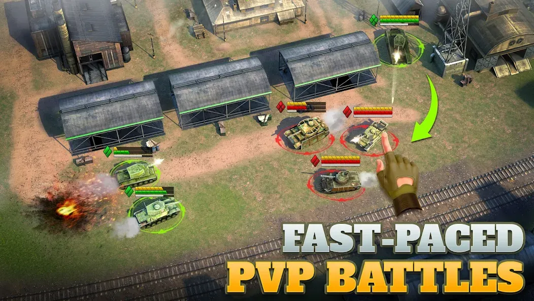 Tanks Charge: Online PvP Arena (Танковая атака) [МОД: Все открыто, Дополнительные деньги и Меню MOD] Screenshot 3