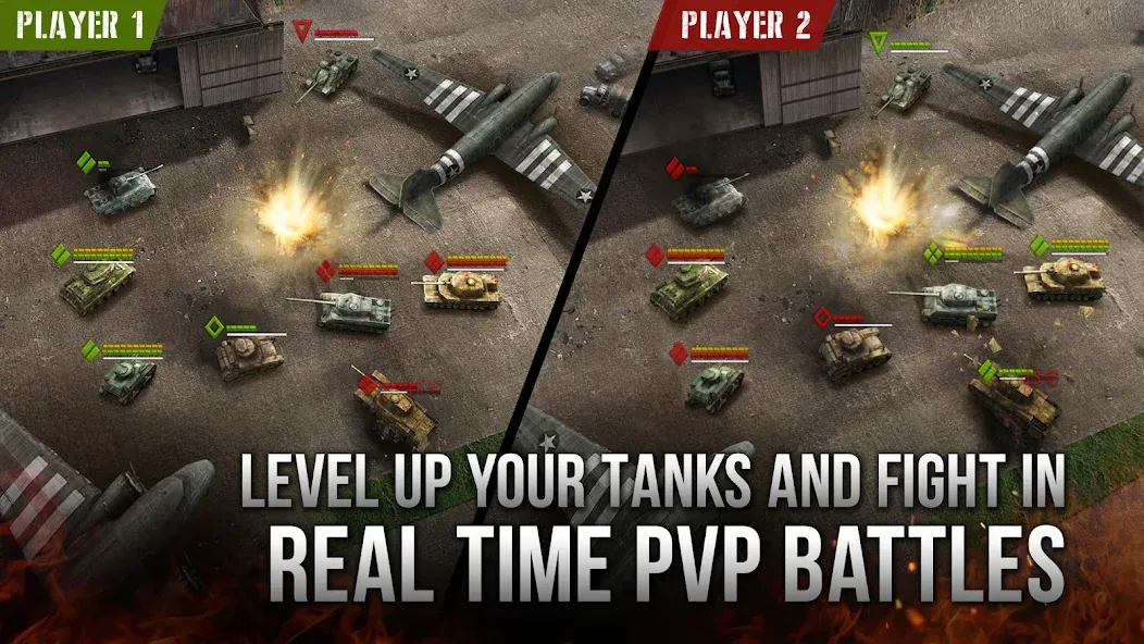 Armor Age: WW2 tank strategy (Армор Эйдж) [МОД: Меню, Бесконечные монеты и Открытые уровни] Screenshot 3