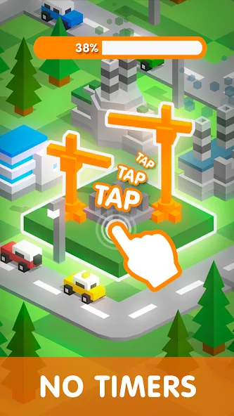Tap Tap: Idle City Builder Sim [МОД: Деньги, Монеты и Меню MOD] Screenshot 2