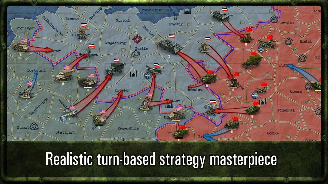 Strategy & Tactics: WW2 [МОД: Много монет, Открытые уровни и Мега MOD] Screenshot 1