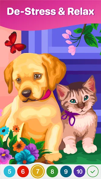 Hey Color Paint by Number Art [МОД: Бесконечные деньги, Монеты и Мега MOD] Screenshot 2