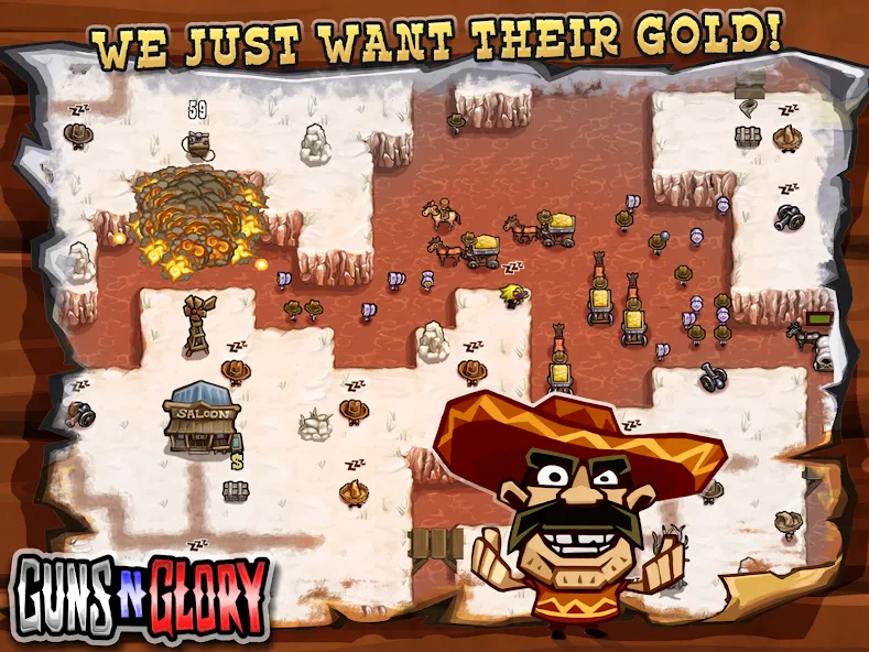 Guns'n'Glory [МОД: Много монет, Открытые уровни и Мега MOD] Screenshot 3