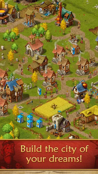Townsmen [МОД: Меню, Бесконечные монеты и Открытые уровни] Screenshot 2