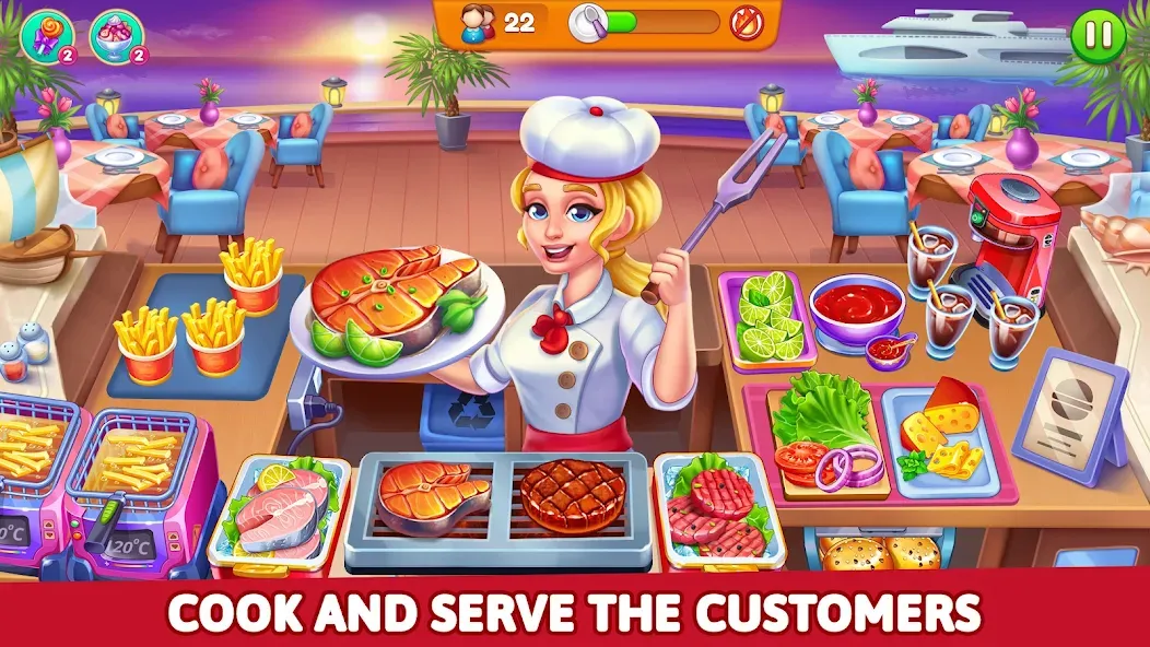 Cooking Restaurant Food Games [МОД: Много монет, Открытые уровни и Мега MOD] Screenshot 3