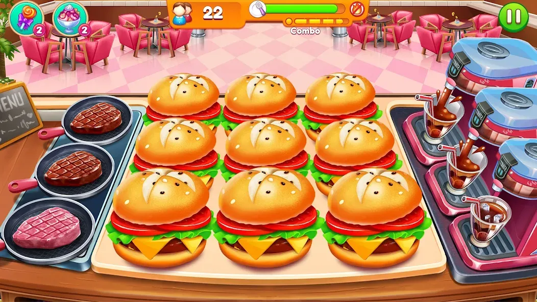 Cooking Restaurant Food Games [МОД: Много монет, Открытые уровни и Мега MOD] Screenshot 5