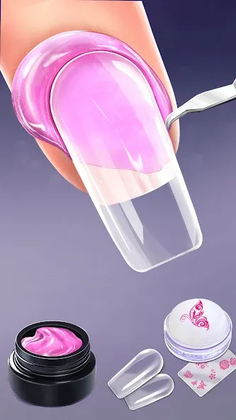 Nail Salon Fashion Makeup Game [МОД: Все открыто, Дополнительные деньги и Меню MOD] Screenshot 1