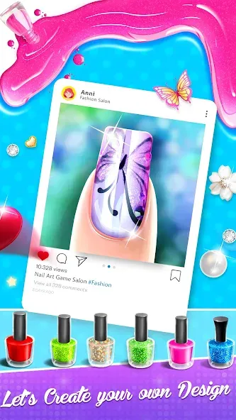 Nail Salon Fashion Makeup Game [МОД: Все открыто, Дополнительные деньги и Меню MOD] Screenshot 4