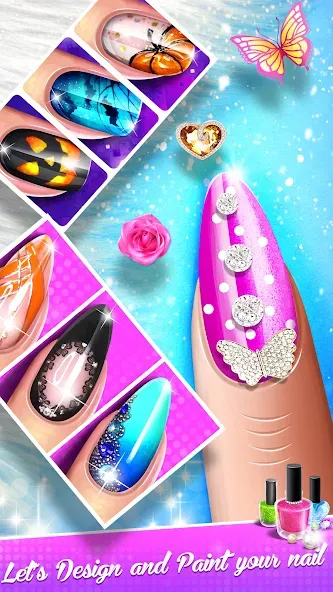 Nail Salon Fashion Makeup Game [МОД: Все открыто, Дополнительные деньги и Меню MOD] Screenshot 5