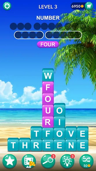 Word Tiles :Hidden Word Search [МОД: Много монет, Открытые уровни и Мега MOD] Screenshot 1