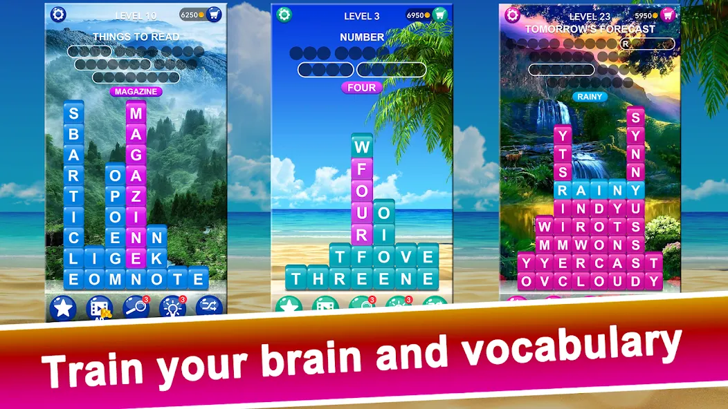 Word Tiles :Hidden Word Search [МОД: Много монет, Открытые уровни и Мега MOD] Screenshot 4