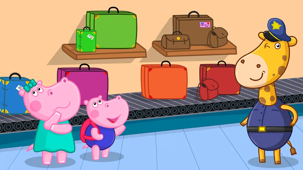 Hippo: Airport Profession Game [МОД: Много денег, Монет и Все открыто] Screenshot 2