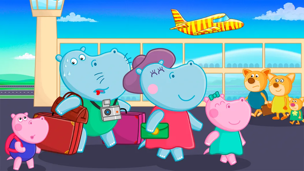 Hippo: Airport Profession Game [МОД: Много денег, Монет и Все открыто] Screenshot 4