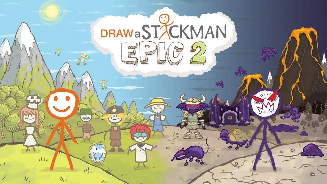 Draw a Stickman: EPIC 2 (Дроу э Стикман) [МОД: Много монет, Открытые уровни и Мега MOD] Screenshot 1