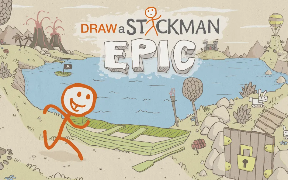 Draw a Stickman: EPIC Free (Нарисуй палочного человечка) [МОД: Деньги, Монеты и Меню MOD] Screenshot 1