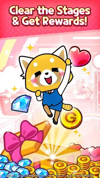 Aggretsuko : Match 3 Puzzle (Аггретсуко) [МОД: Бесконечные деньги, Монеты и Мега MOD] Screenshot 5