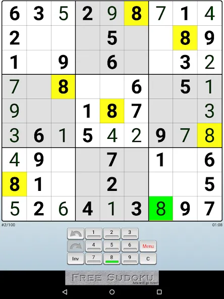 Droidoku - Andoku Puzzle (Дроидоку) [МОД: Много монет, Открытые уровни и Мега MOD] Screenshot 2