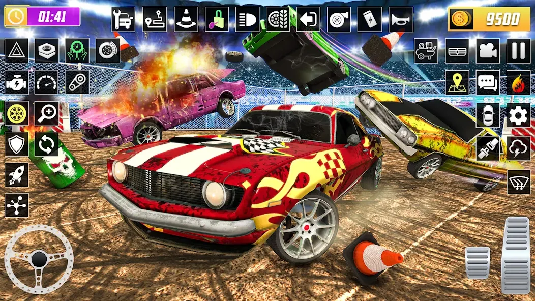 X Demolition Derby : Car Games [МОД: Бесконечные деньги, Монеты и Мега MOD] Screenshot 1