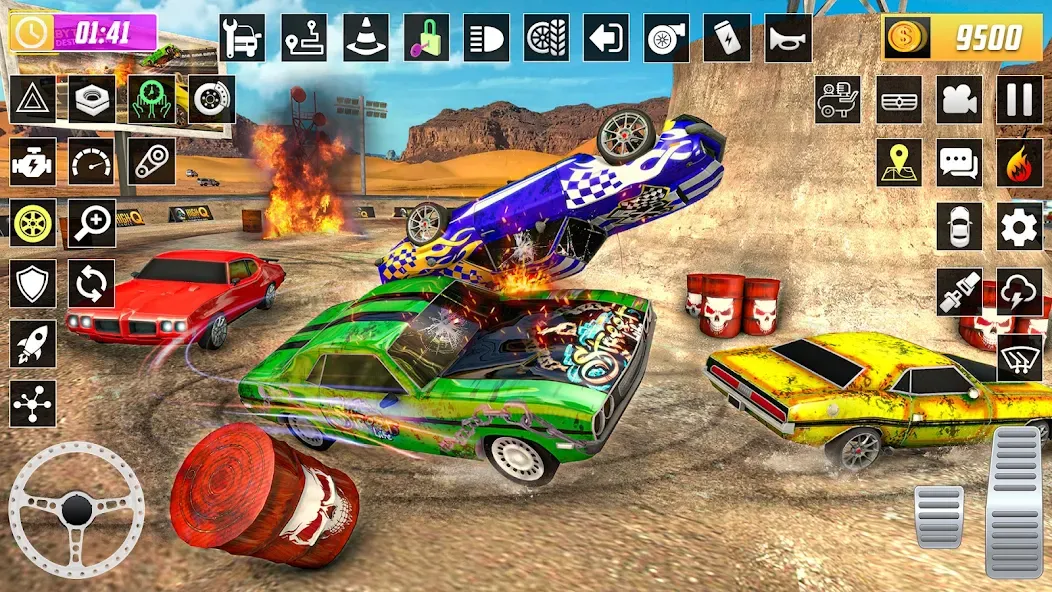X Demolition Derby : Car Games [МОД: Бесконечные деньги, Монеты и Мега MOD] Screenshot 2
