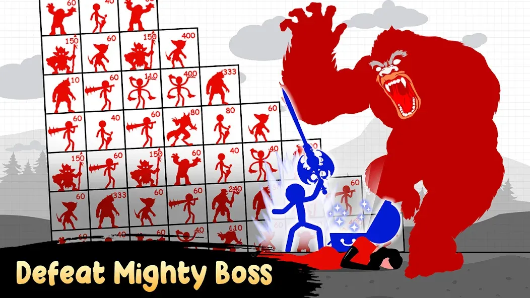 Stick Hero: Tower Defense (тик Хиро) [МОД: Меню, Бесконечные монеты и Открытые уровни] Screenshot 1