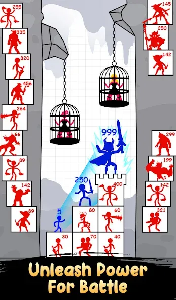 Stick Hero: Tower Defense (тик Хиро) [МОД: Меню, Бесконечные монеты и Открытые уровни] Screenshot 2