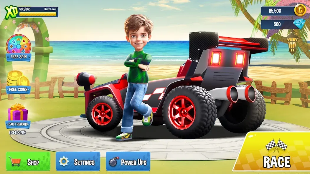 Mini Car Racing Game Legends [МОД: Много денег, Монет и Все открыто] Screenshot 4