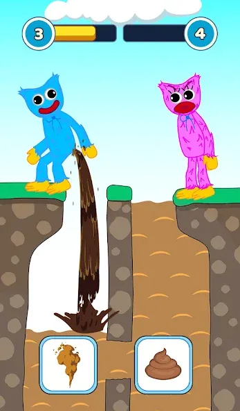 Hugy's Funny Animated Story [МОД: Деньги, Монеты и Меню MOD] Screenshot 2
