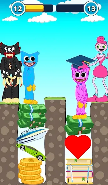 Hugy's Funny Animated Story [МОД: Деньги, Монеты и Меню MOD] Screenshot 4