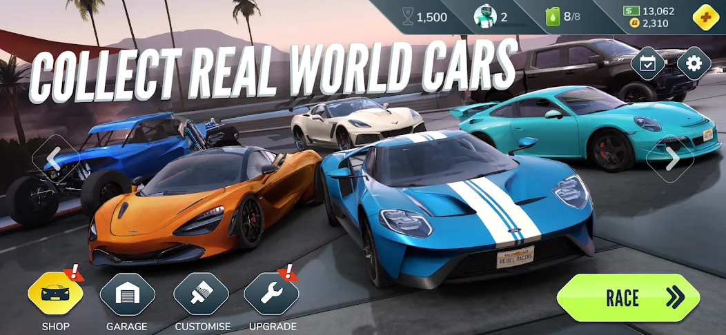 Rebel Racing (Ребел Рейсинг) [МОД: Много денег, Монет и Все открыто] Screenshot 3