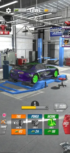 Dyno 2 Race - Car Tuning (Дино 2 Гонка) [МОД: Бесконечные деньги, Монеты и Мега MOD] Screenshot 2