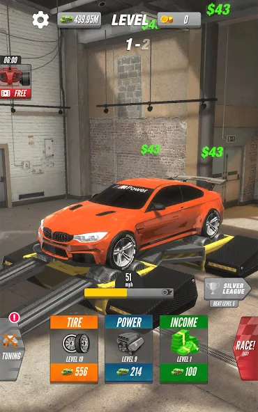 Dyno 2 Race - Car Tuning (Дино 2 Гонка) [МОД: Бесконечные деньги, Монеты и Мега MOD] Screenshot 5