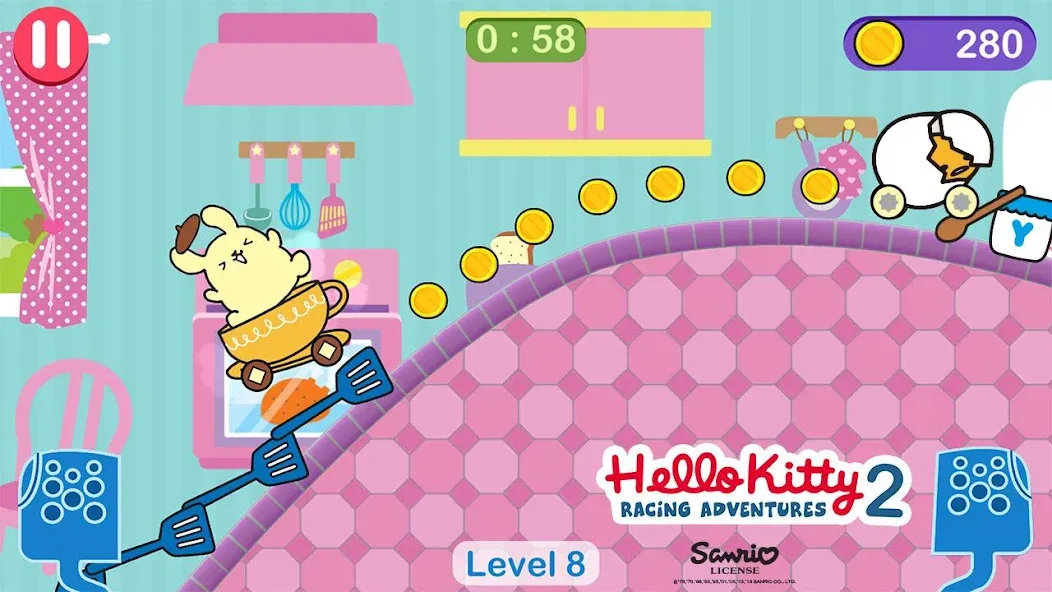 Hello Kitty games - car game [МОД: Деньги, Монеты и Меню MOD] Screenshot 2