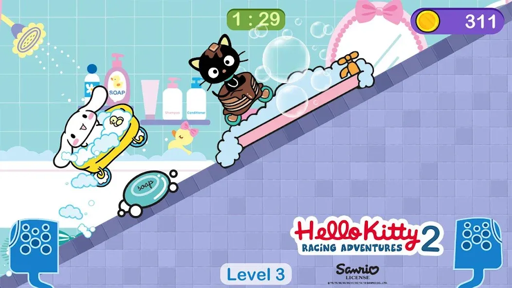Hello Kitty games - car game [МОД: Деньги, Монеты и Меню MOD] Screenshot 3
