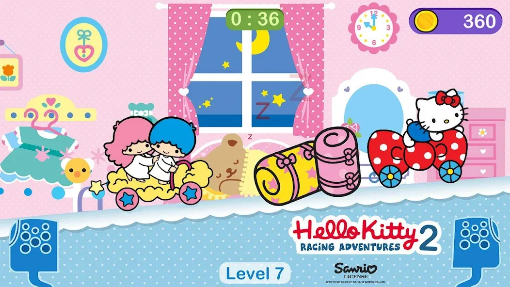 Hello Kitty games - car game [МОД: Деньги, Монеты и Меню MOD] Screenshot 4
