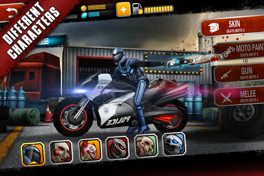 Death Moto 3 : Fighting  Rider (дет мото 3) [МОД: Много денег, Монет и Все открыто] Screenshot 1