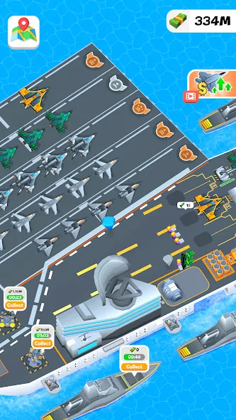 Idle Aircraft Carrier (Айдл Эйркрафт Кэрриер) [МОД: Деньги, Монеты и Меню MOD] Screenshot 5