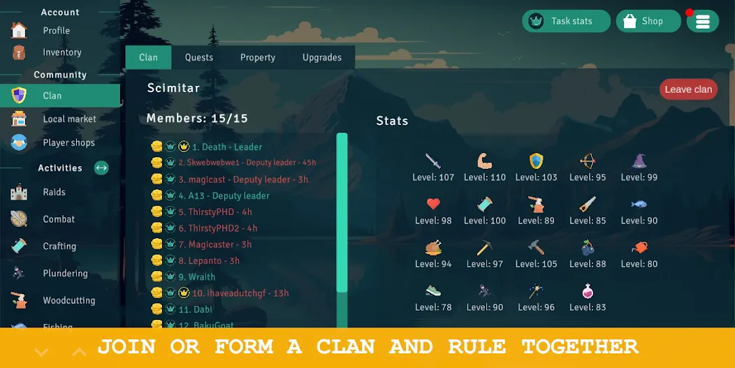 Idle Clans - MMORPG (Айдл Кланс) [МОД: Много монет, Открытые уровни и Мега MOD] Screenshot 2