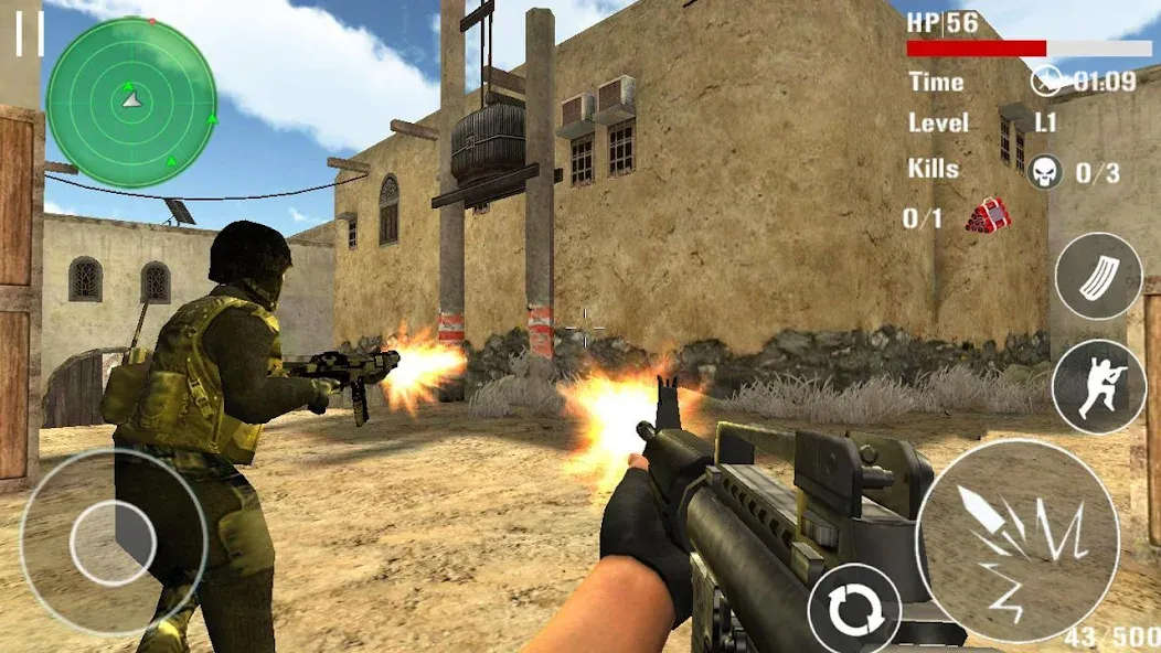 Gun Strike Shoot 3D [МОД: Деньги, Монеты и Меню MOD] Screenshot 1