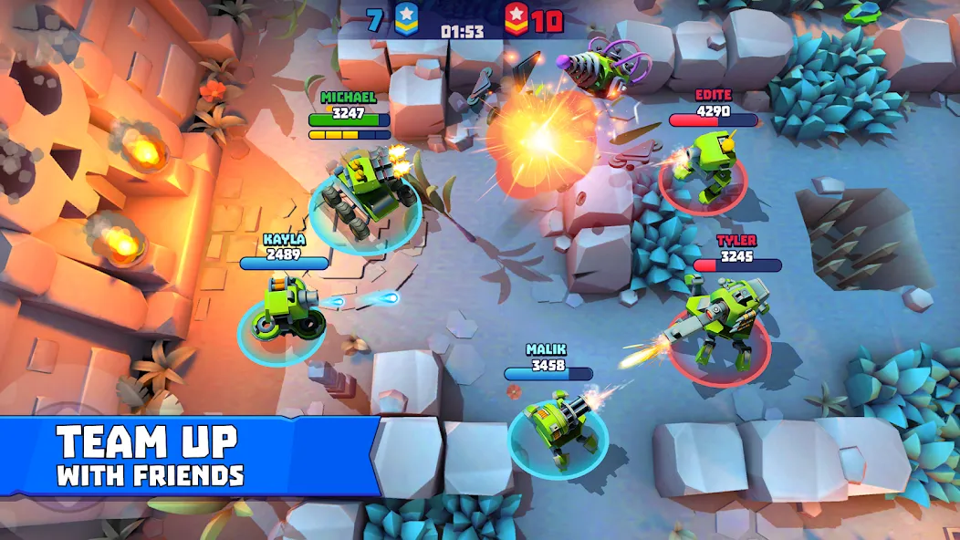 Tanks a Lot - 3v3 Battle Arena [МОД: Много денег, Монет и Все открыто] Screenshot 3